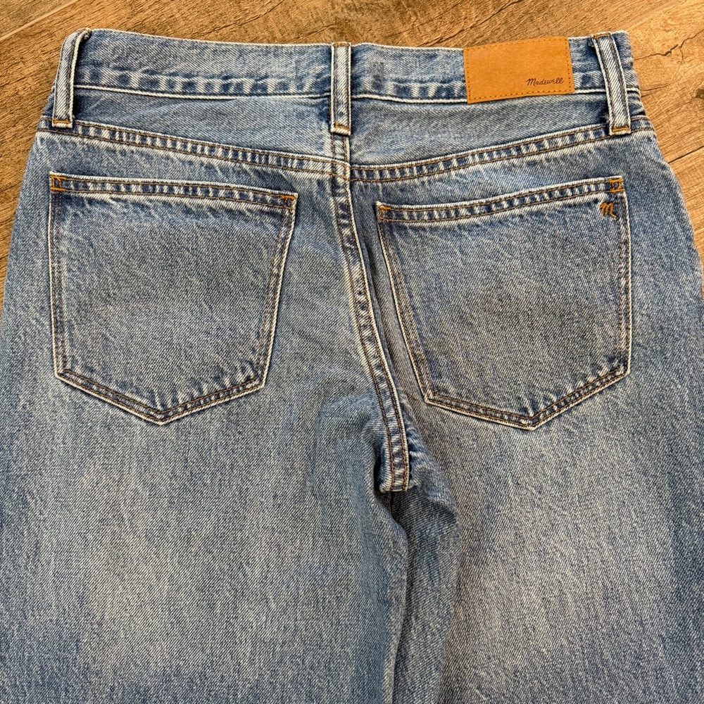 Madewell Low Rise Baggy Straight Jeans Womens 25 Vintage Wash Classic Denim Blue - Picture 5 of 11